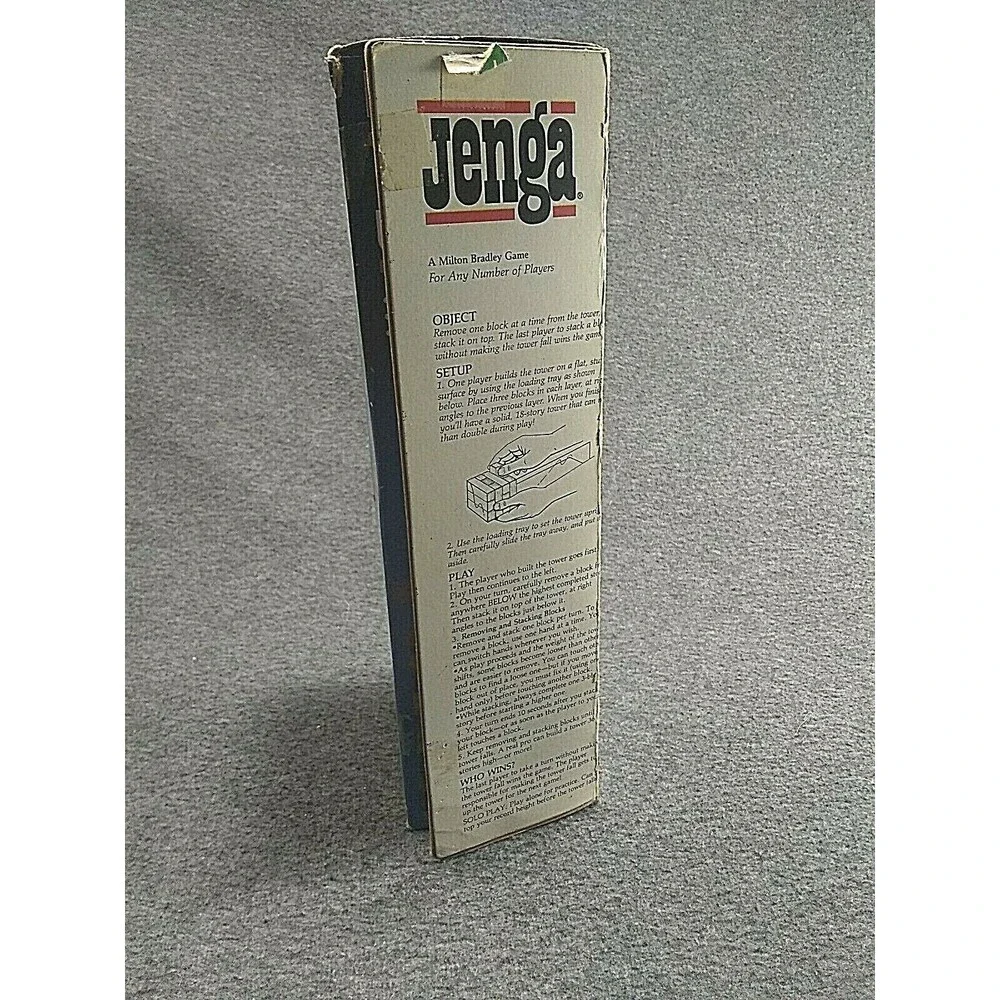 Vintage Milton Bradley 1986 Original Jenga Game Complete #4793